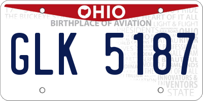 OH license plate GLK5187