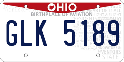 OH license plate GLK5189
