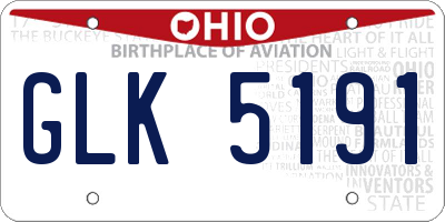 OH license plate GLK5191