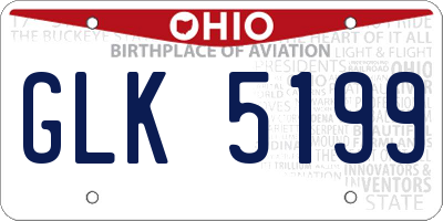 OH license plate GLK5199