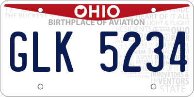 OH license plate GLK5234