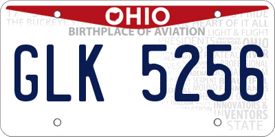 OH license plate GLK5256
