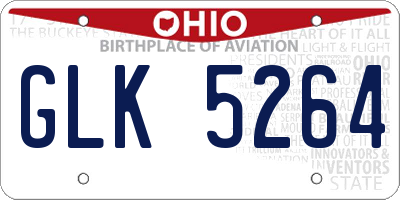 OH license plate GLK5264