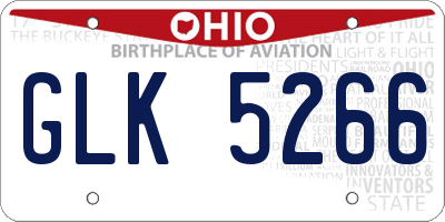 OH license plate GLK5266