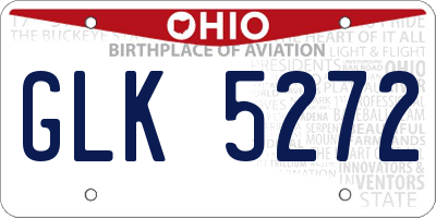OH license plate GLK5272