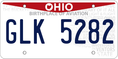 OH license plate GLK5282