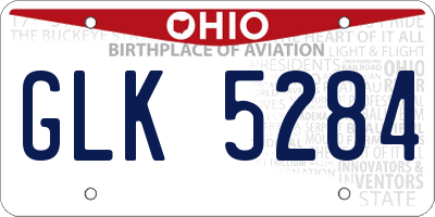 OH license plate GLK5284