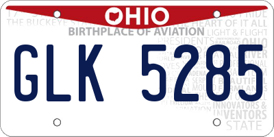 OH license plate GLK5285