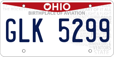 OH license plate GLK5299
