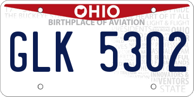OH license plate GLK5302