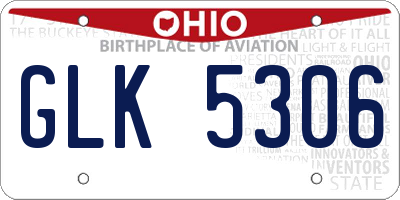 OH license plate GLK5306