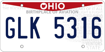 OH license plate GLK5316