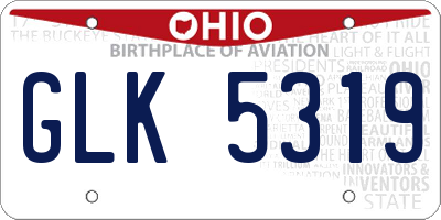 OH license plate GLK5319