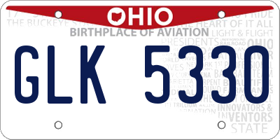 OH license plate GLK5330