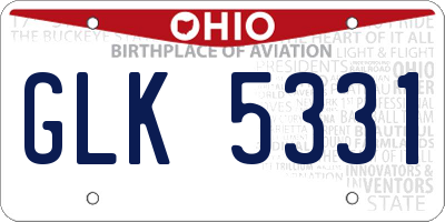 OH license plate GLK5331