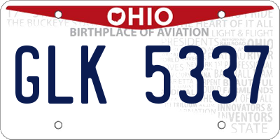 OH license plate GLK5337
