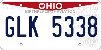 OH license plate GLK5338