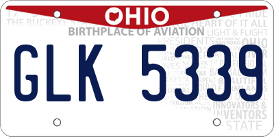 OH license plate GLK5339