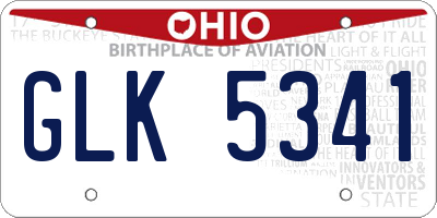 OH license plate GLK5341