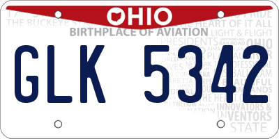 OH license plate GLK5342