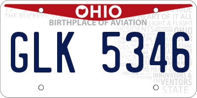 OH license plate GLK5346
