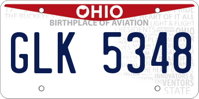 OH license plate GLK5348