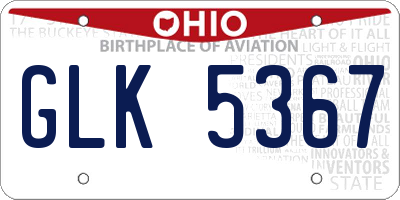 OH license plate GLK5367
