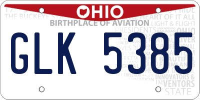 OH license plate GLK5385