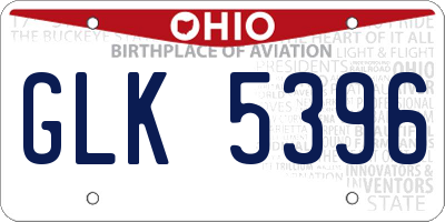 OH license plate GLK5396