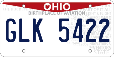 OH license plate GLK5422
