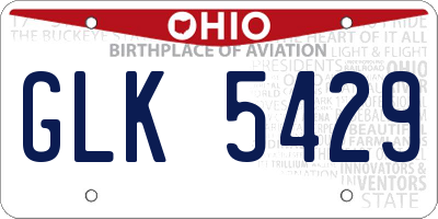 OH license plate GLK5429