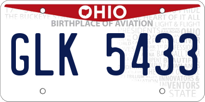 OH license plate GLK5433