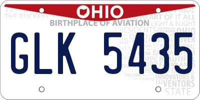 OH license plate GLK5435