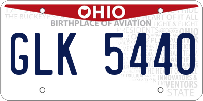 OH license plate GLK5440