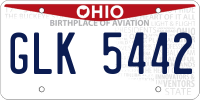 OH license plate GLK5442