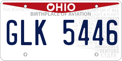 OH license plate GLK5446