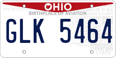 OH license plate GLK5464