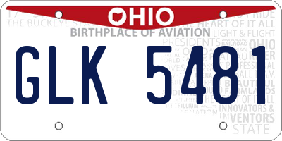 OH license plate GLK5481