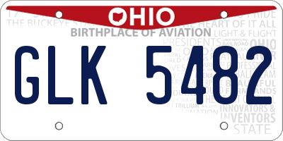 OH license plate GLK5482