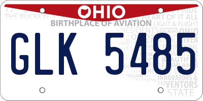 OH license plate GLK5485