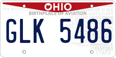 OH license plate GLK5486