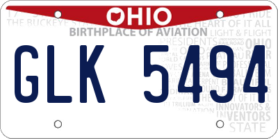OH license plate GLK5494