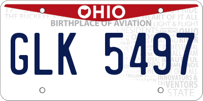 OH license plate GLK5497