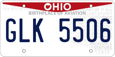 OH license plate GLK5506
