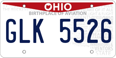OH license plate GLK5526