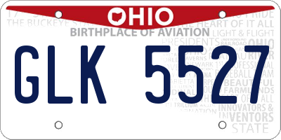 OH license plate GLK5527
