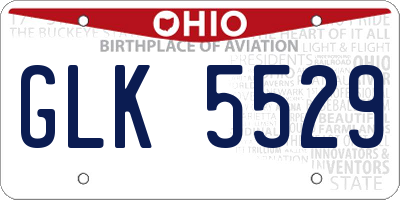 OH license plate GLK5529