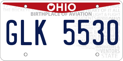OH license plate GLK5530