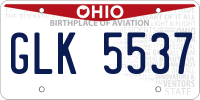 OH license plate GLK5537