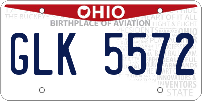 OH license plate GLK5572